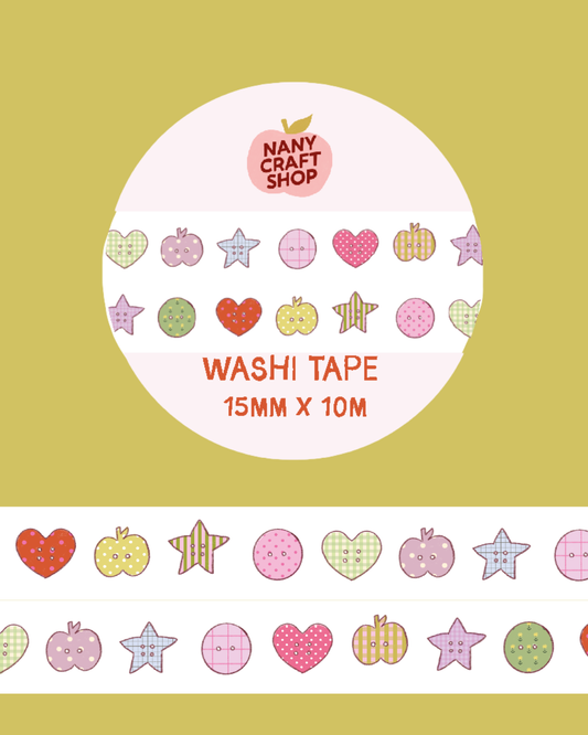 COMING SOON: Nany Craft Shop Washi Tape - Button Designs