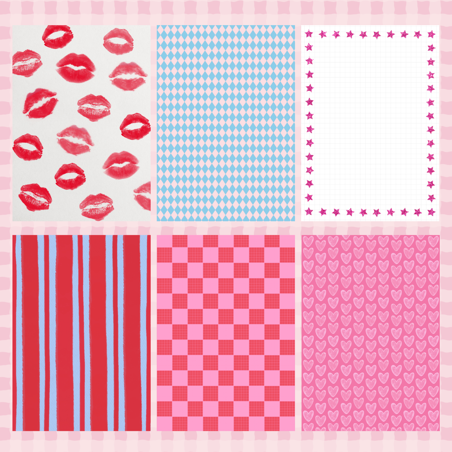 Lover Girl Mixed Print Sticky Back Journal Paper