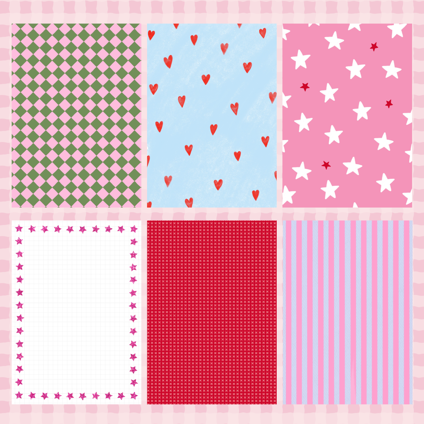 Lover Girl Mixed Print Sticky Back Journal Paper