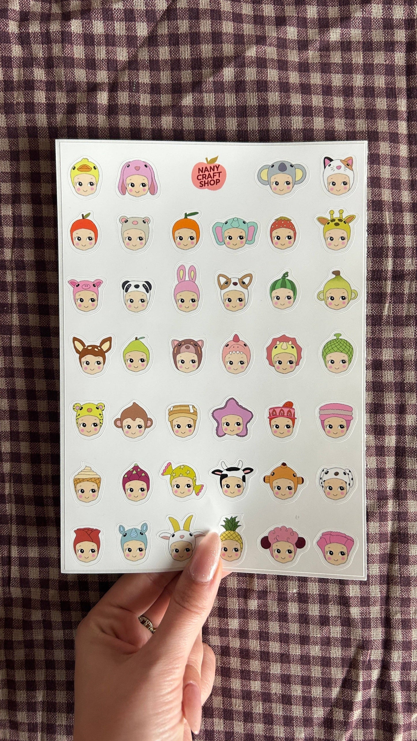 NanyCraftShop A5 Mini Babies Sticker Sheet