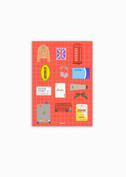 Postie - London Sticker Sheet