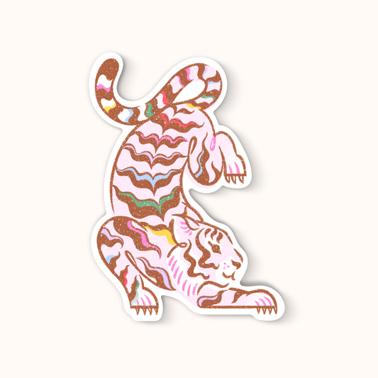 Coming Soon: Reverie Realm - Wild About You Tiger (Pink) | Vinyl Waterproof Sticker