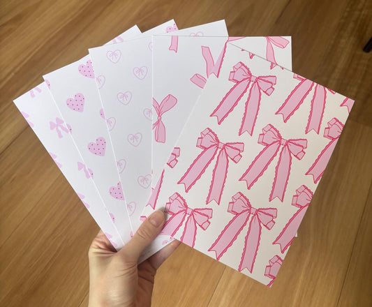 Pink Coquette Bow Scrapbook Paper Pack