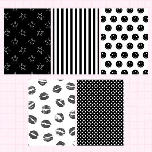 Black & White Scrapbook Paper Pack