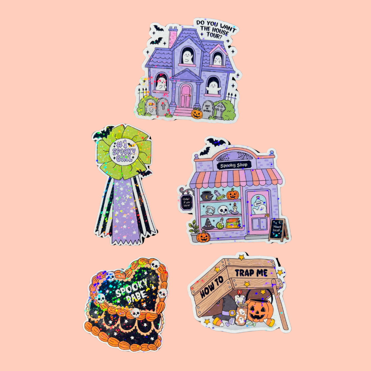 Sparkly Halloween Sticker Set