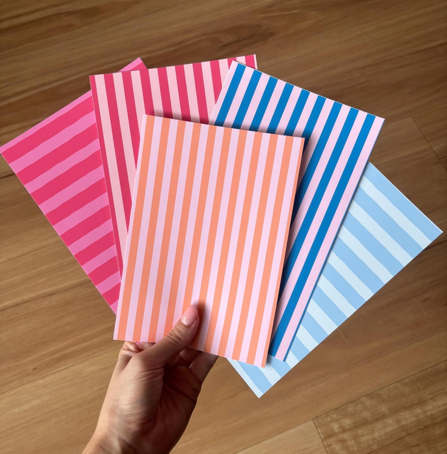 Striped Sticky Back Scrapbook Paper: Colorful Journal Stickers