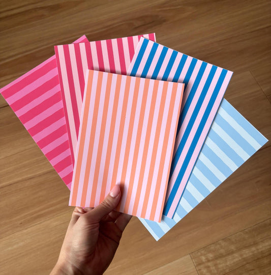 Striped Sticky Back Scrapbook Paper: Colorful Journal Stickers
