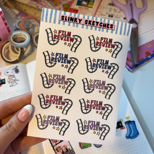 COMING SOON: Slinky Sketches - Film Review A6 Matte Sticker Sheet