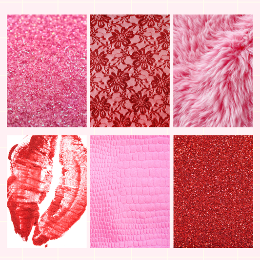 Pink and Red Sticky Back Journal Paper