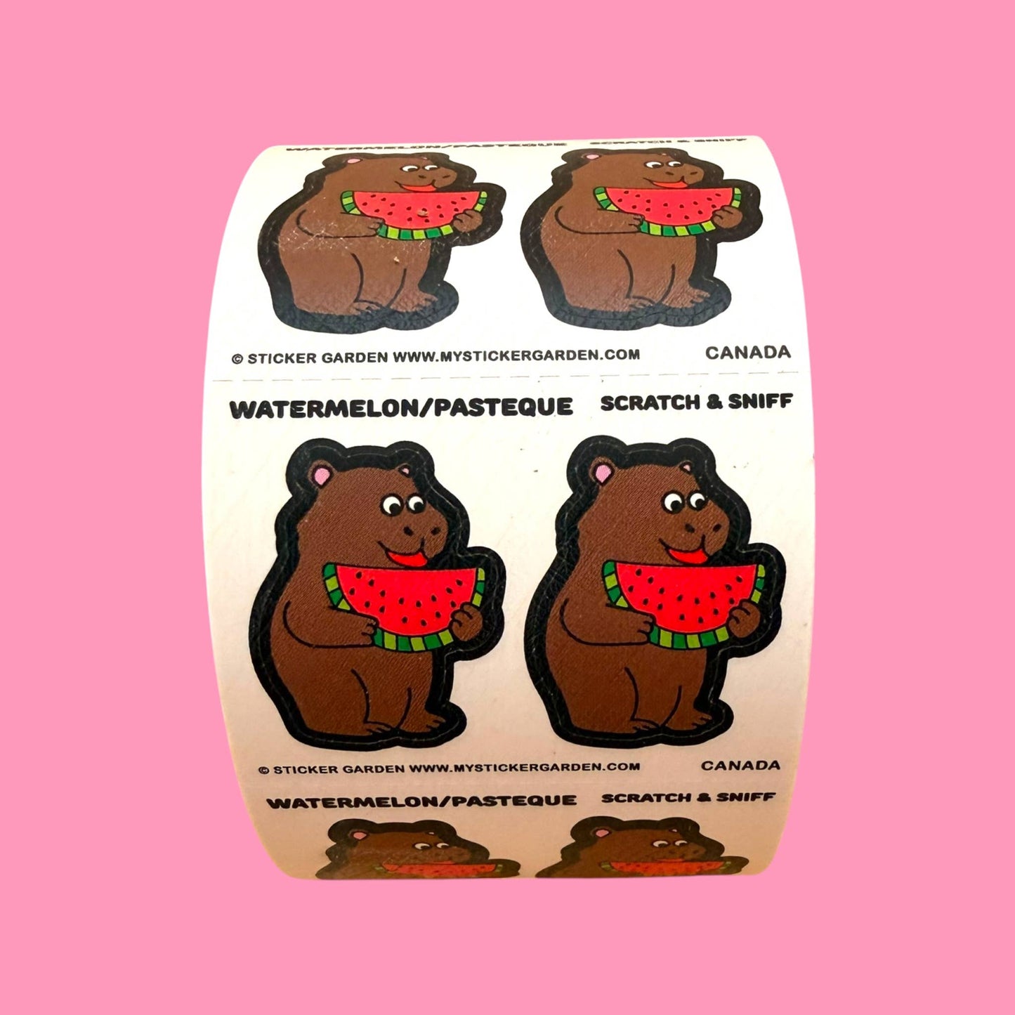 COMING SOON: Sticker Garden - Sticker off the Roll - Capybara Watermelon Scratch and Sniff
