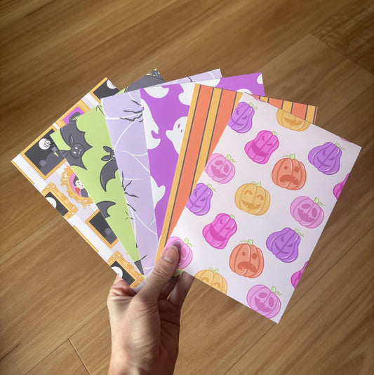 Halloween Sticky Back Scrapbook Paper Pack