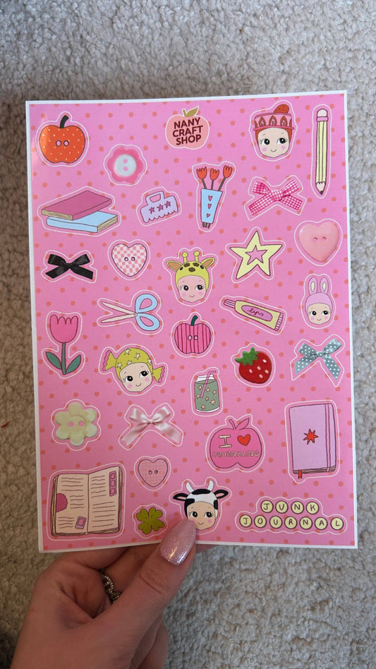 NanyCraftShop - A5 Birthday Sticker Sheet