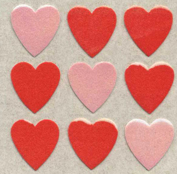 Stickermagic - Tear-off Stickers - Furrie Red Hearts