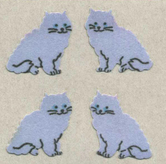 Stickermagic - Fuzzie Stickers - Purple Cats