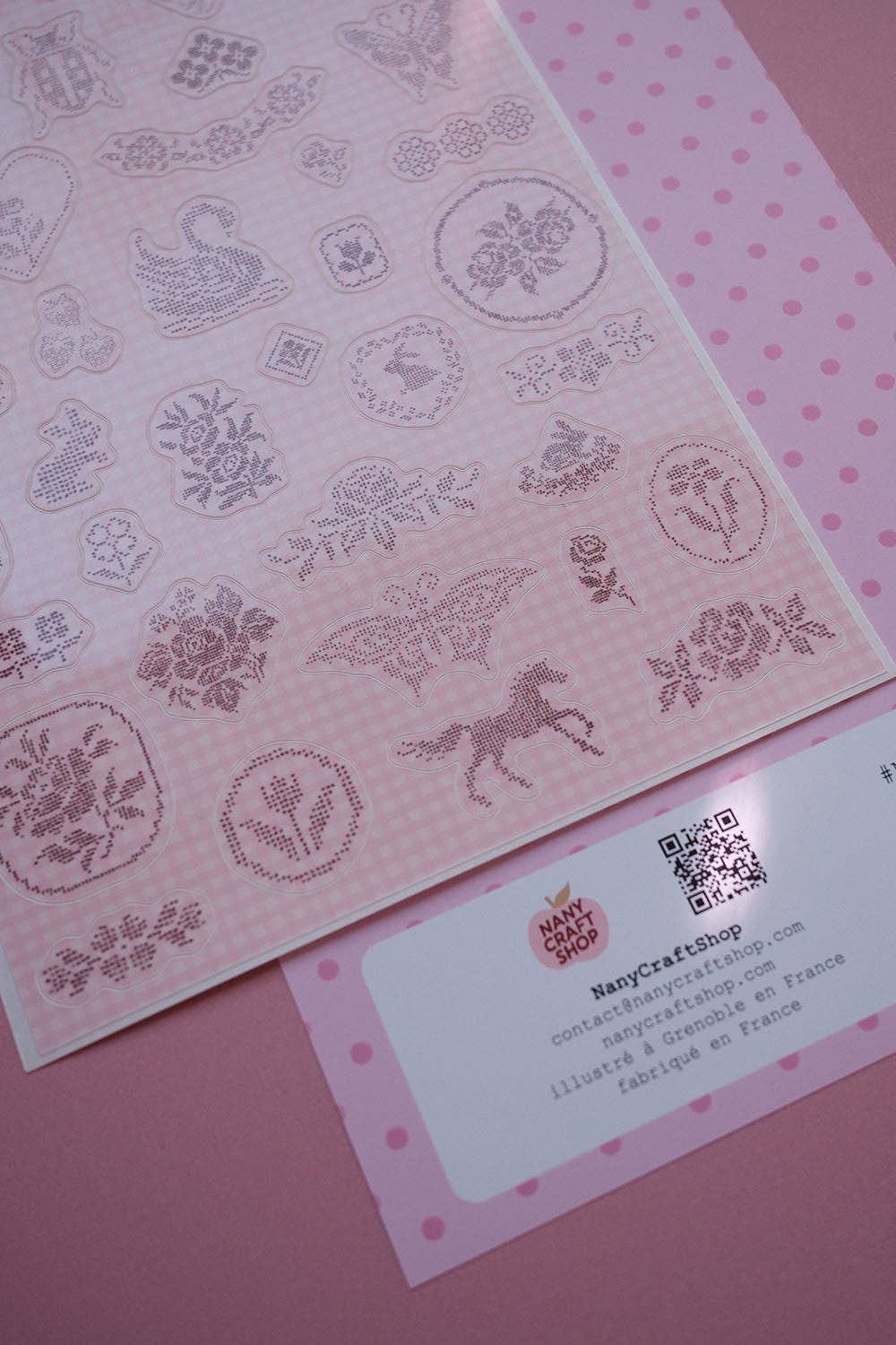 COMING SOON: Nany Craft Shop - A5 Embroidery Sticker Sheet