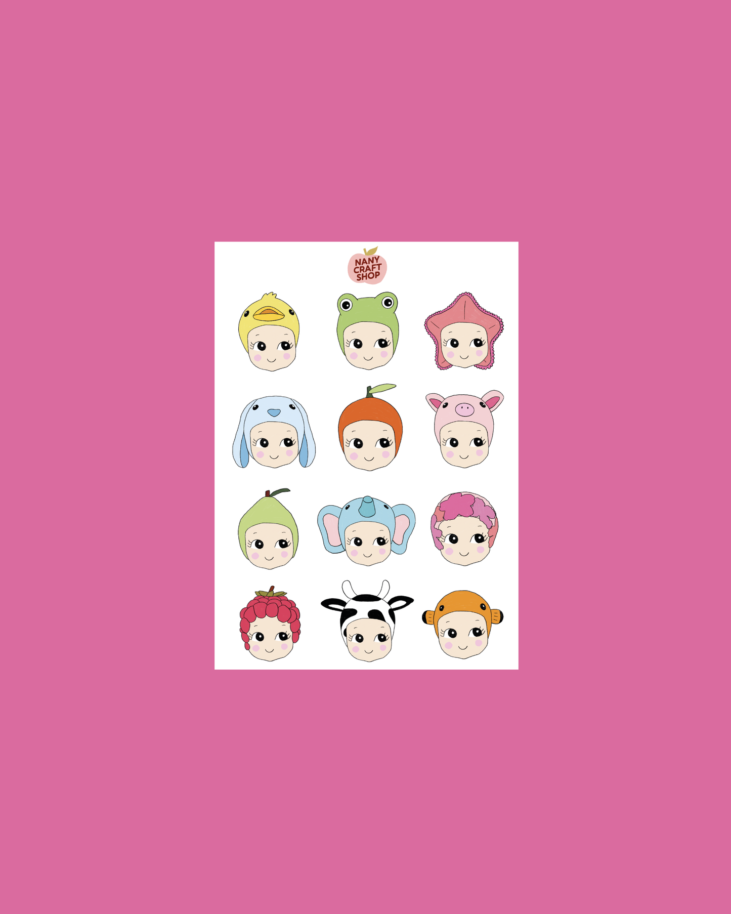 NanyCraftShop - Baby A6 Sticker Sheet