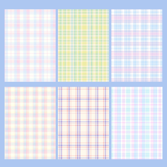 Pastel Gingham Journal Paper Pack