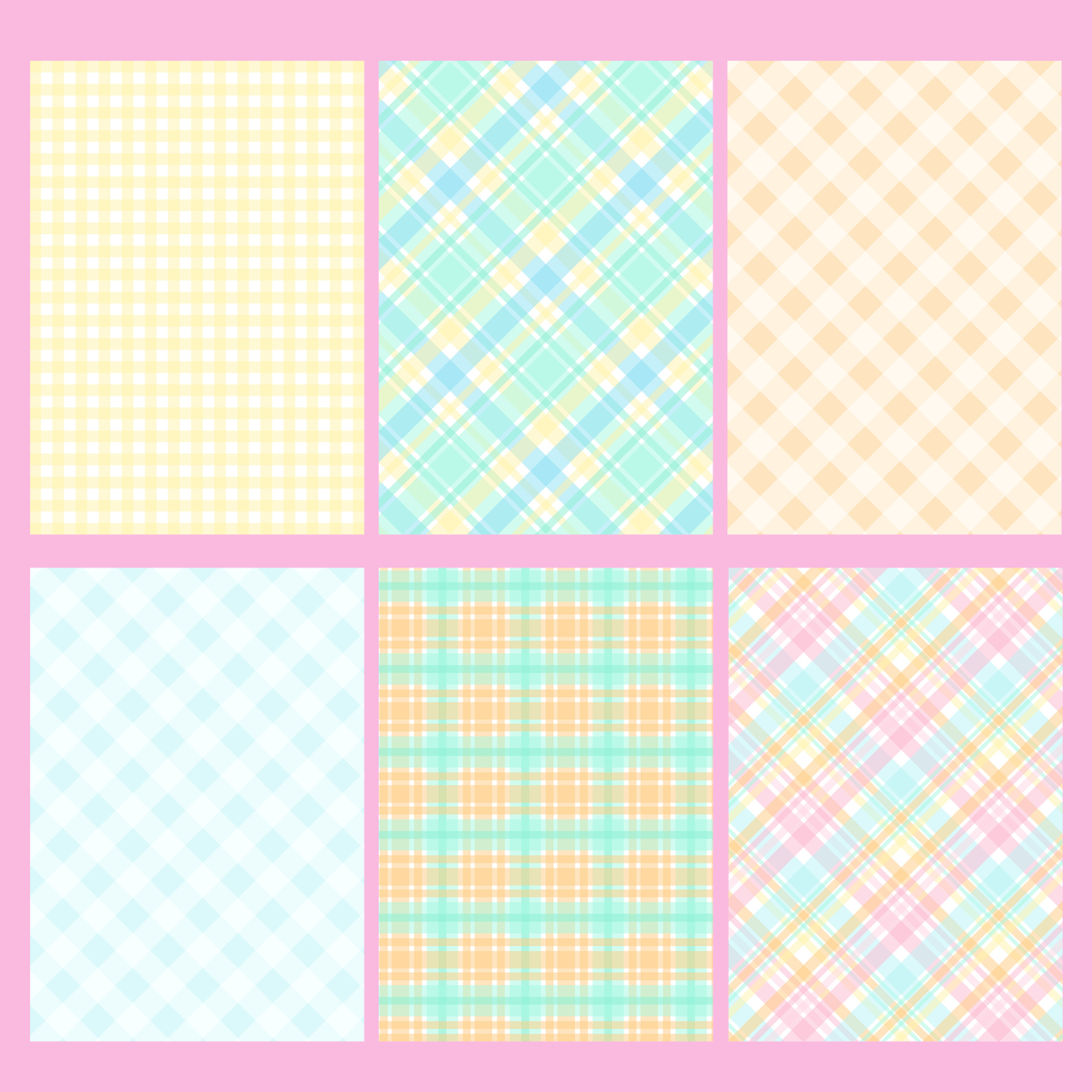 Bright Gingham Journal Paper Pack