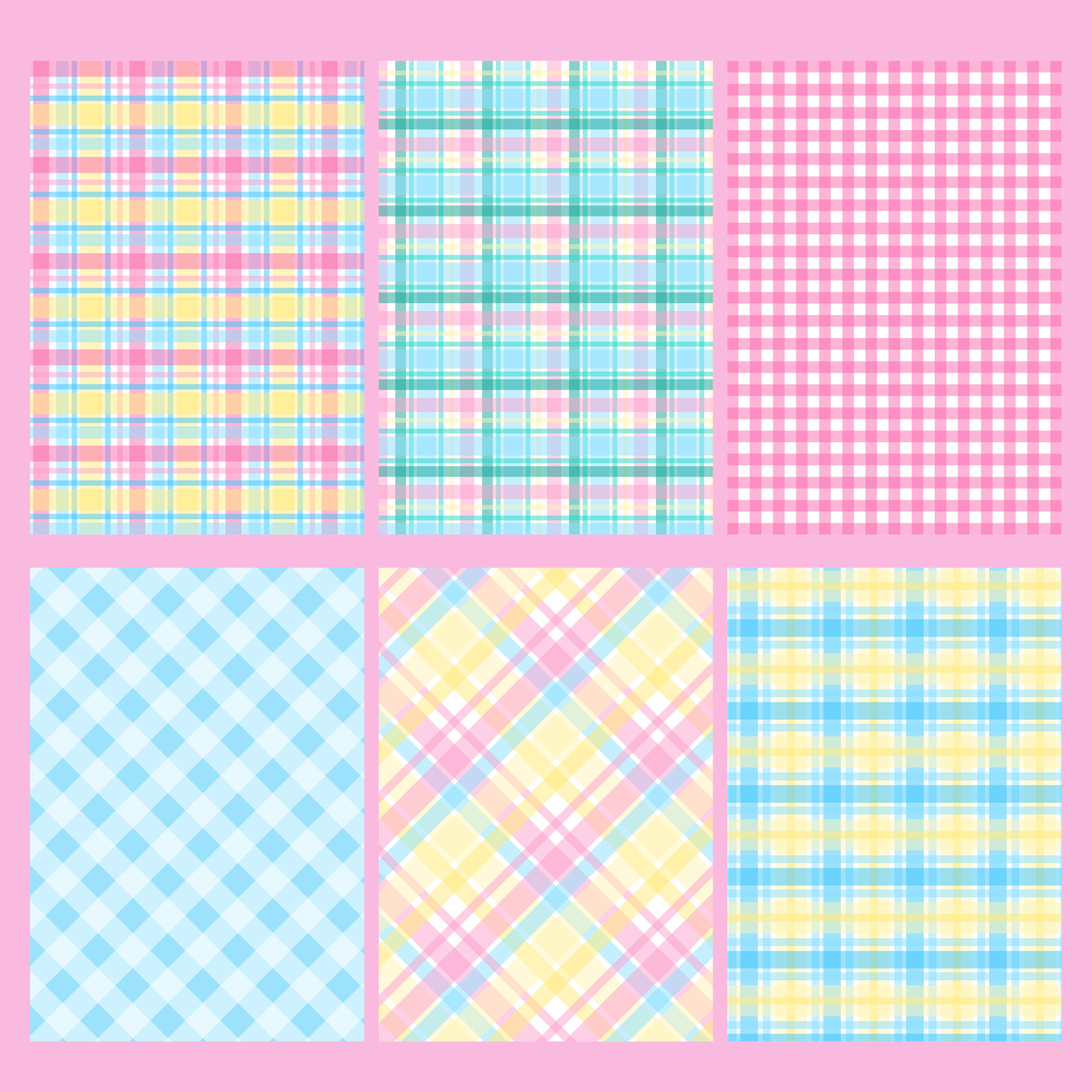 Bright Gingham Journal Paper Pack