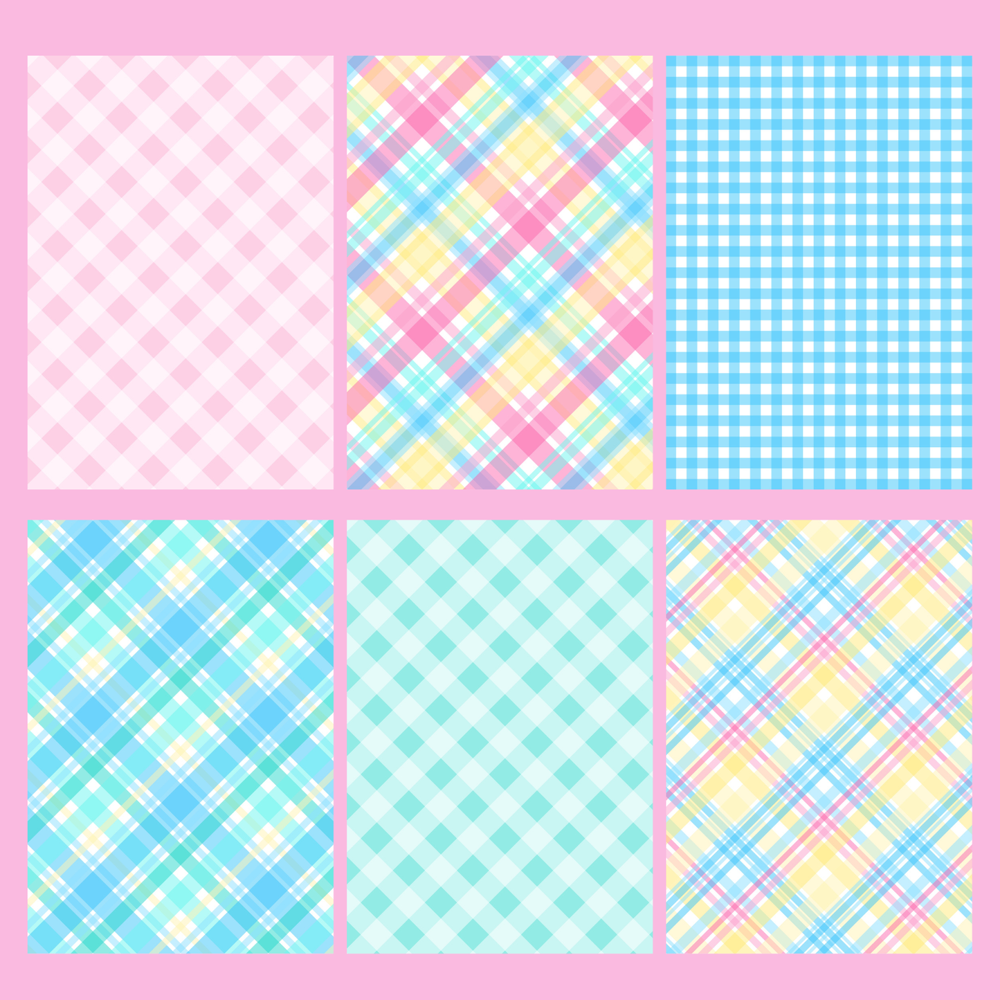 Bright Gingham Journal Paper Pack