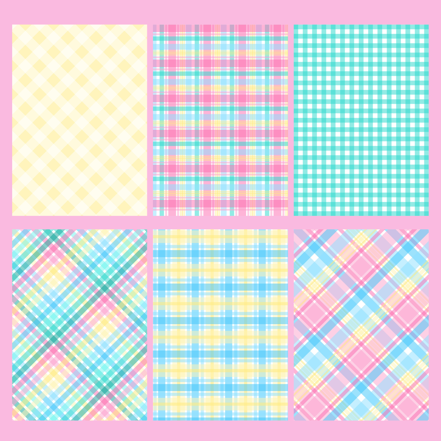 Bright Gingham Journal Paper Pack