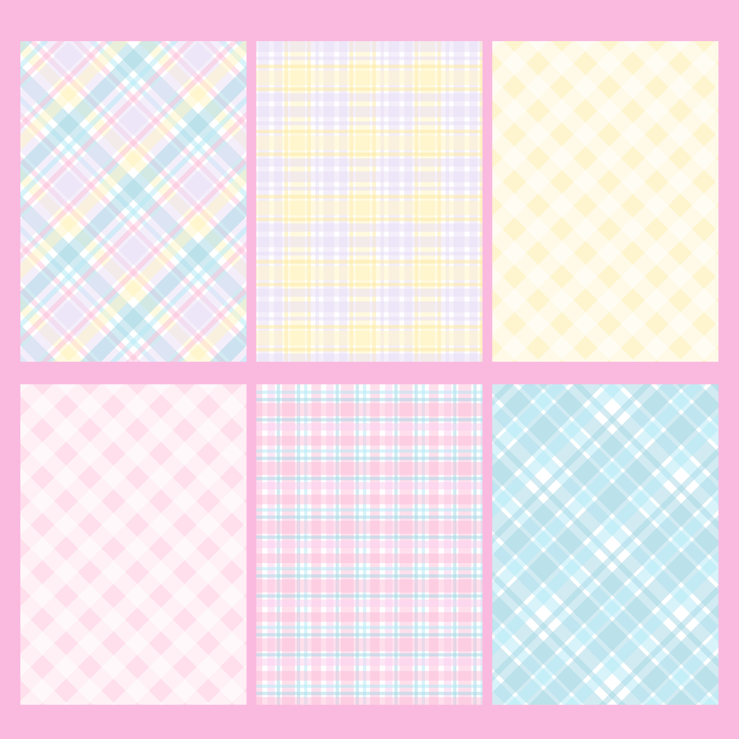 Pastel Gingham Journal Paper Pack