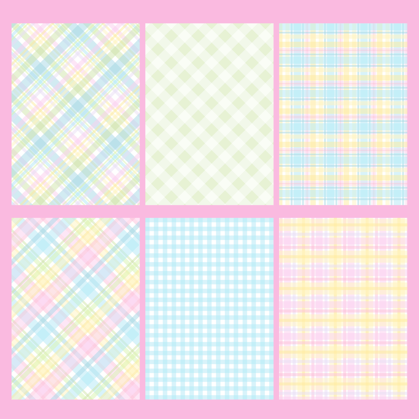 Pastel Gingham Journal Paper Pack