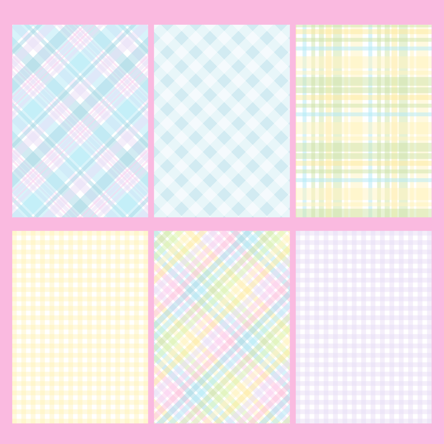 Pastel Gingham Journal Paper Pack