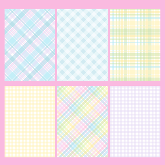 Pastel Gingham Journal Paper Pack