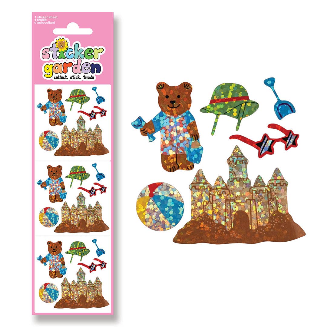 COMING SOON: Sticker Garden -Sparkle Bear at the Beach Stickers