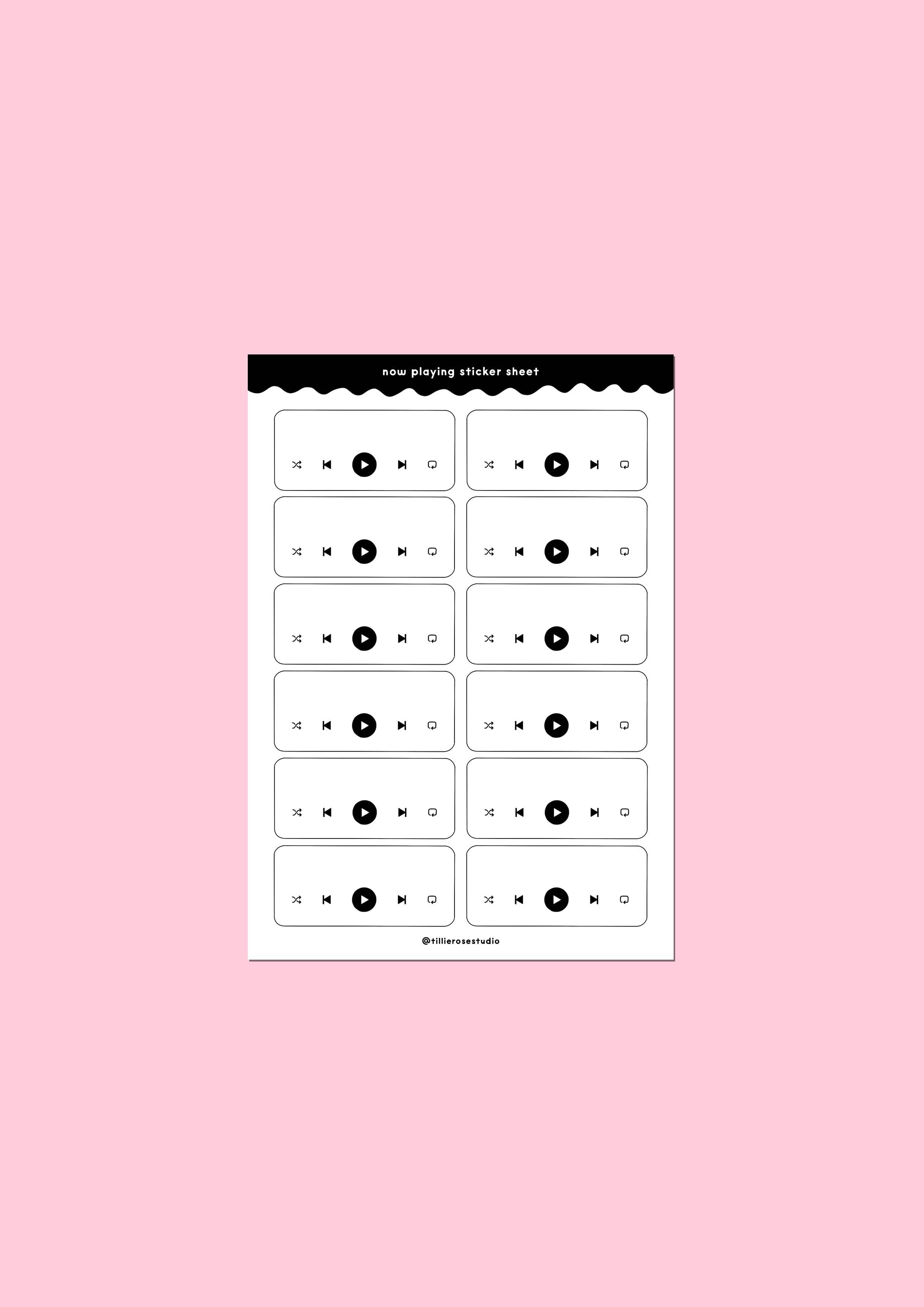 COMING SOON: Tillie Rose Studio - White Now Playing Sticker Sheet – The ...