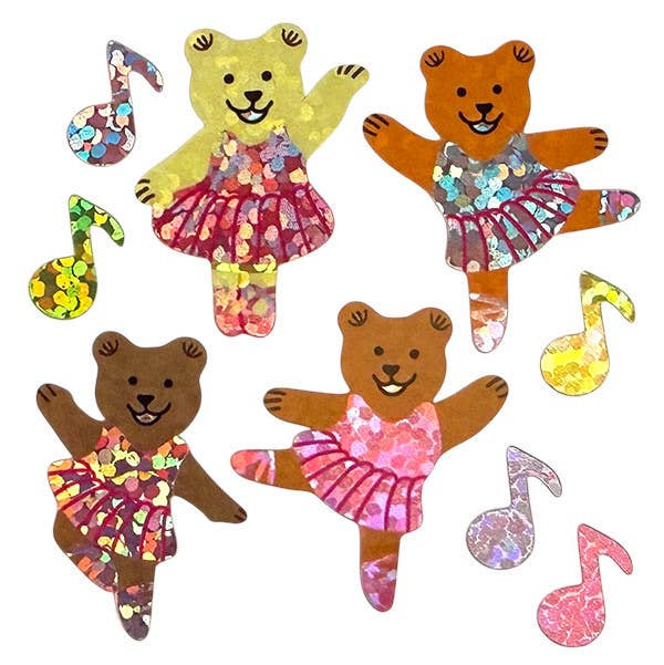 COMING SOON: Sticker Garden - Sparkle Ballerina Bears Sticker Sheet