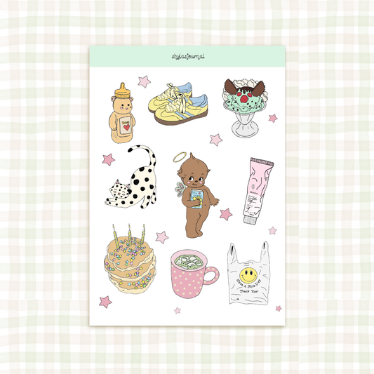 COMING SOON: Shyla's Journal - Girly Doodles Sticker Sheet