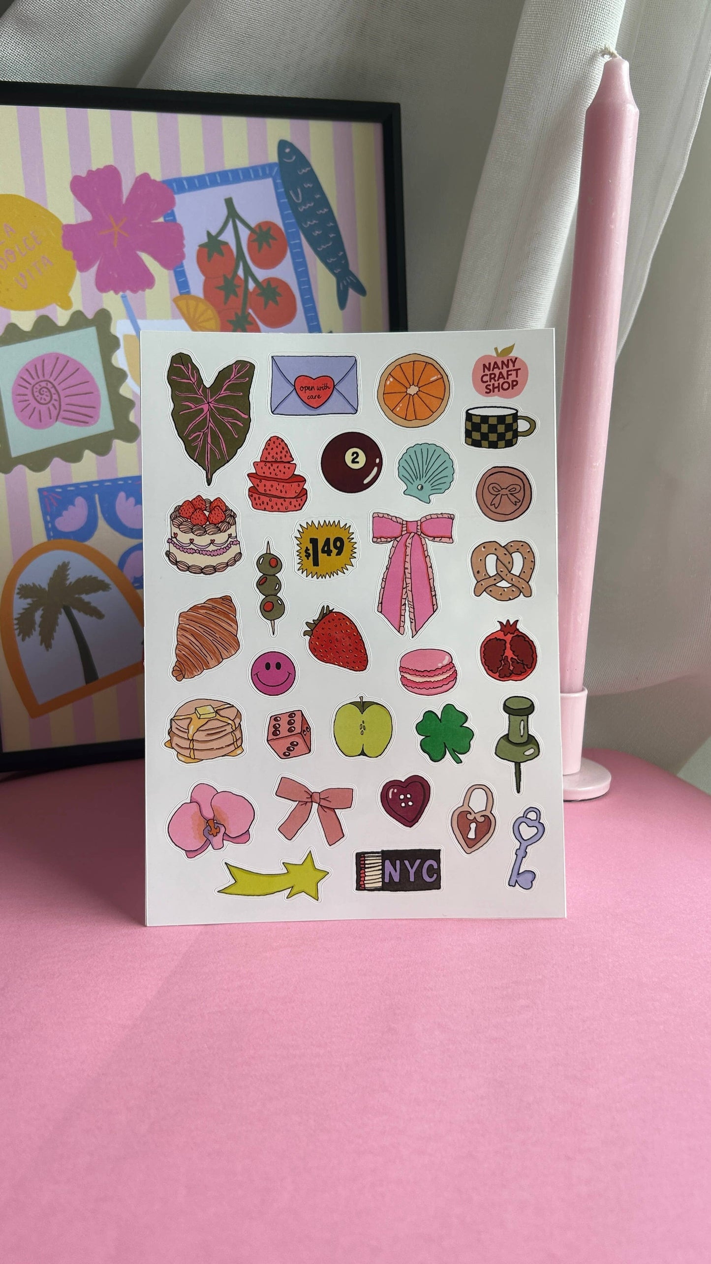 NanyCraftShop A5 Mini Trinkets Sticker Sheet