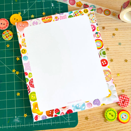 COMING SOON: Veronica Porlier Illustrations - Pretty Buttons Memo Pad