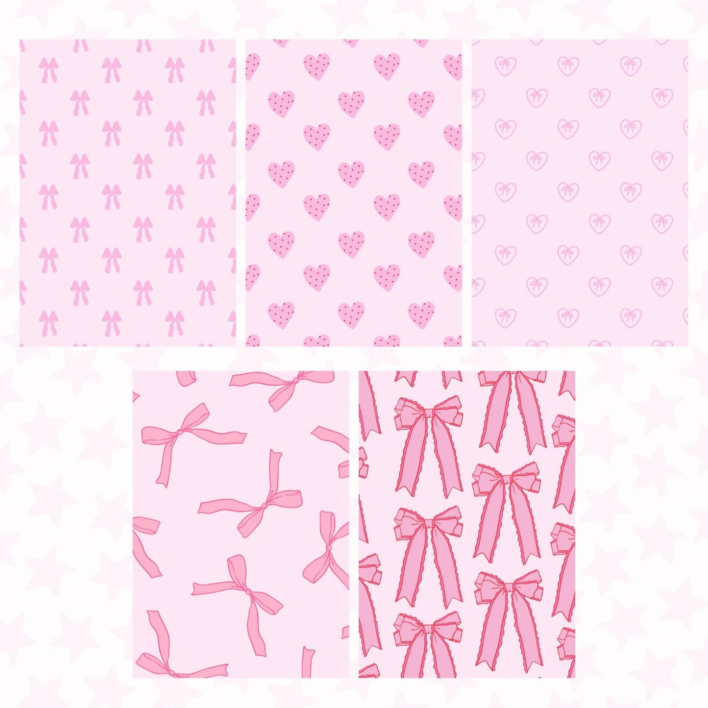Pink Coquette Bow Scrapbook Paper Pack