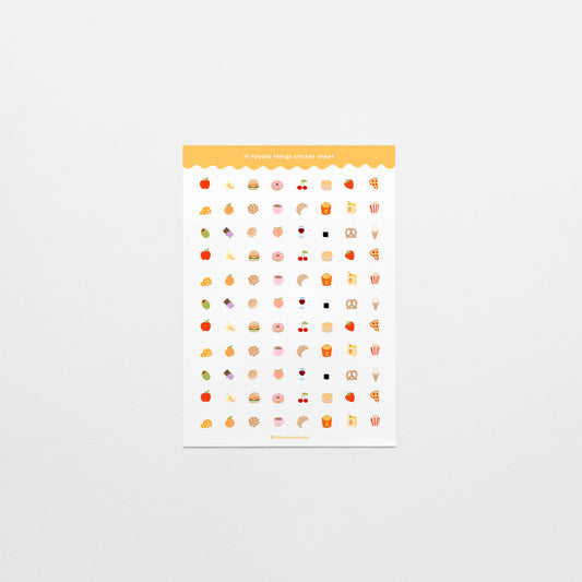 Tillie Rose Studio - Lil Foodie Things Clear Vinyl Sticker Sheet