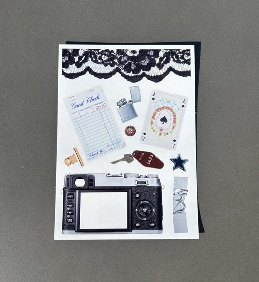 Black Lace and Guest Check Sticker Sheet