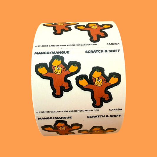 COMING SOON: Sticker Garden - Sticker off the Roll - Monkey Mango Scratch and Sniff
