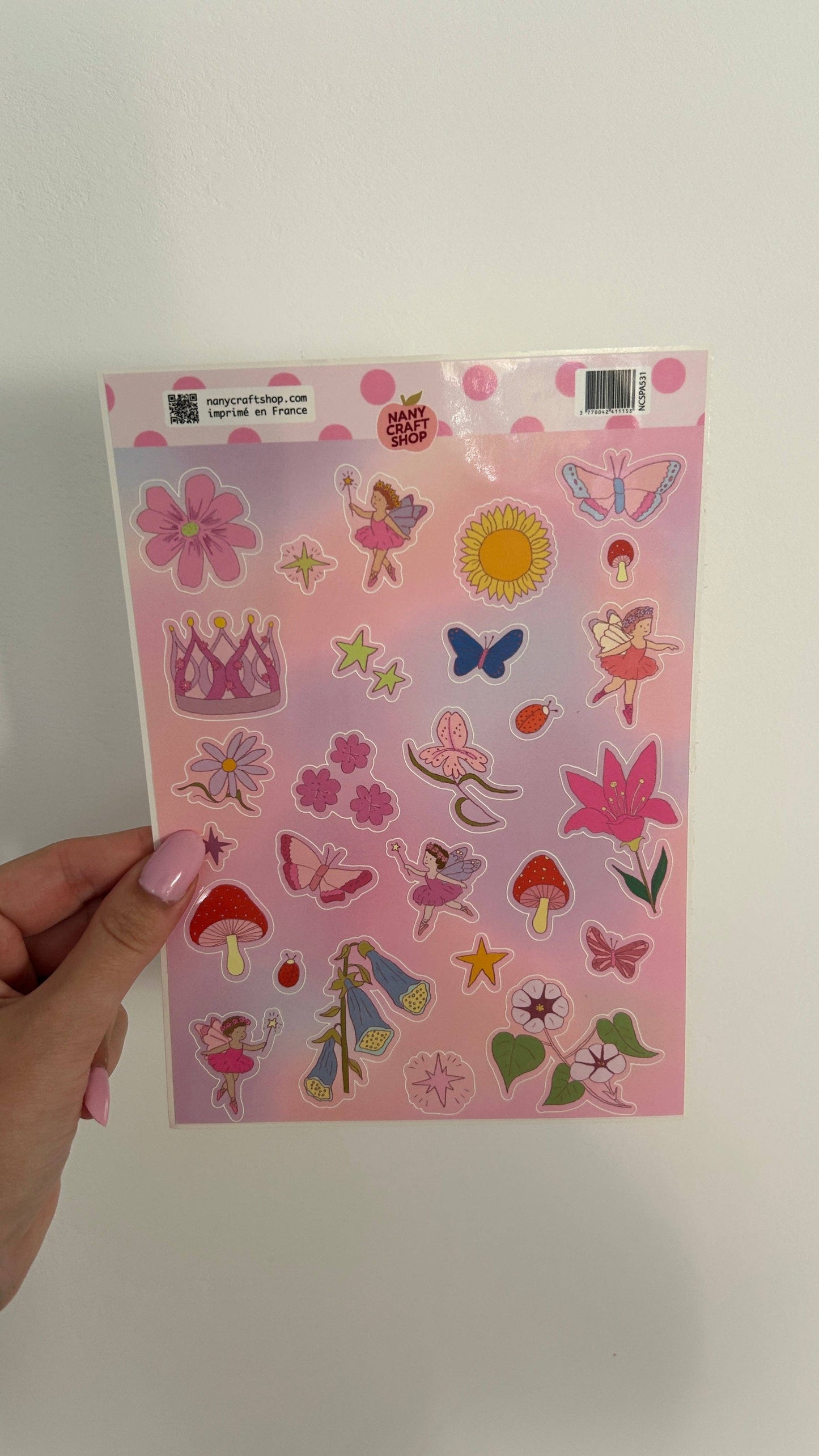 Coming Soon: Nany Craft Shop - A5 Fairy Sticker Sheet