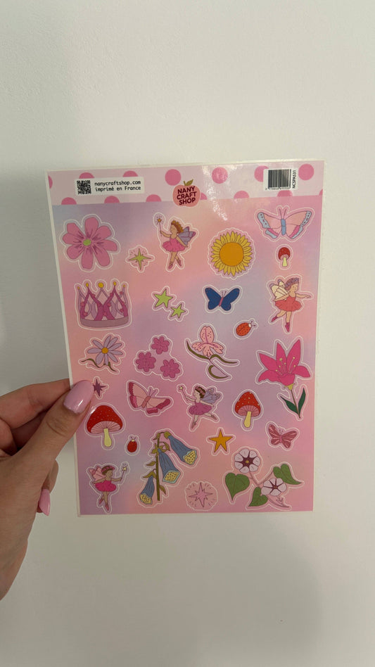 Nany Craft Shop - A5 Fairy Sticker Sheet