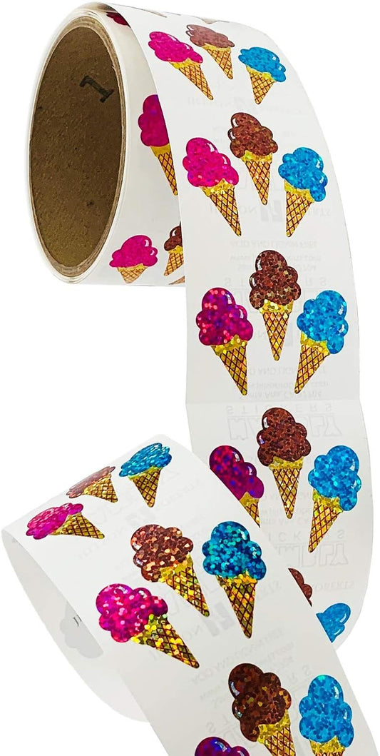 Hambly Stickers - Prismatic Stickers - Ice Cream Cones