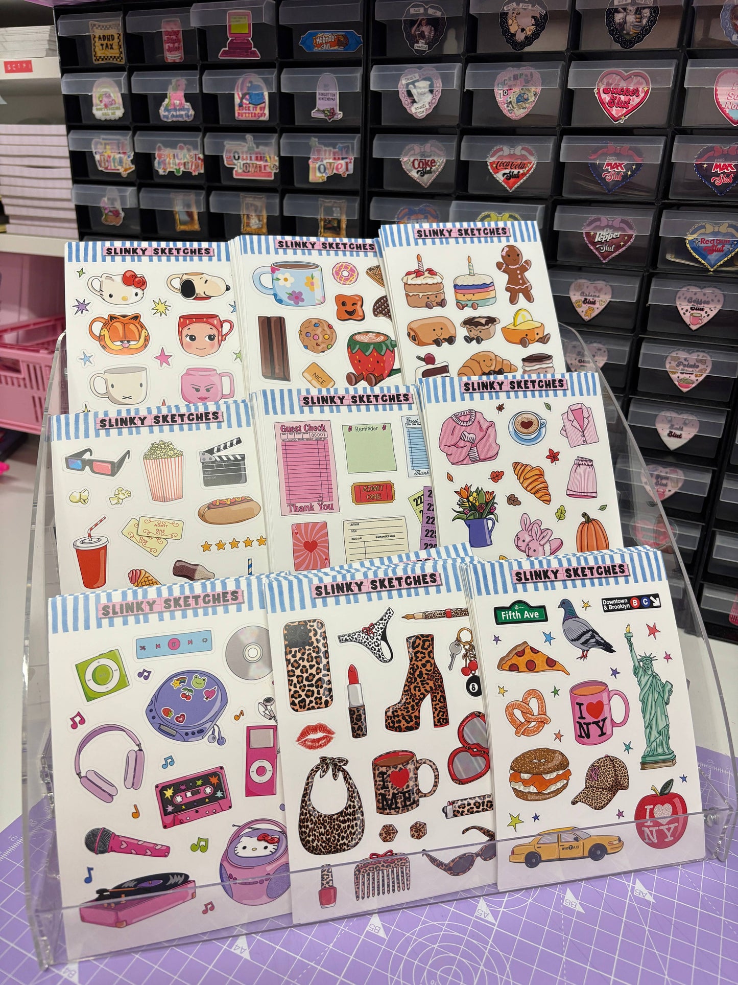 COMING SOON: Slinky Sketches - Scraps A6 Matte Sticker Sheet
