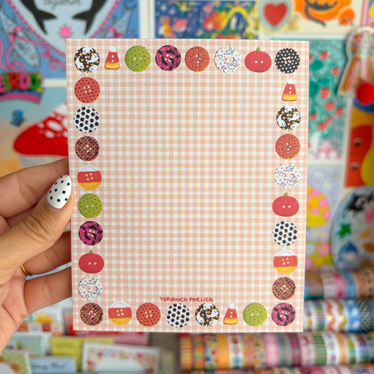 Veronica Porlier Illustrations - Spooky Buttons Notepad