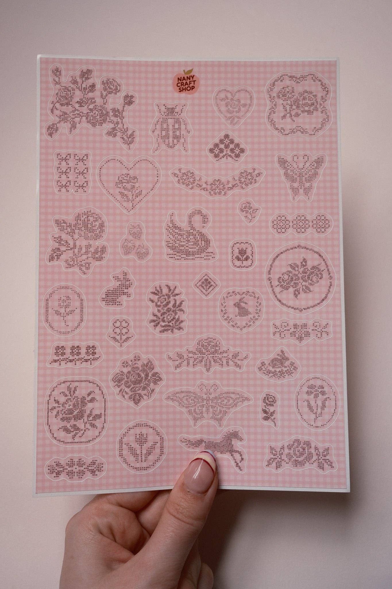 COMING SOON: Nany Craft Shop - A5 Embroidery Sticker Sheet