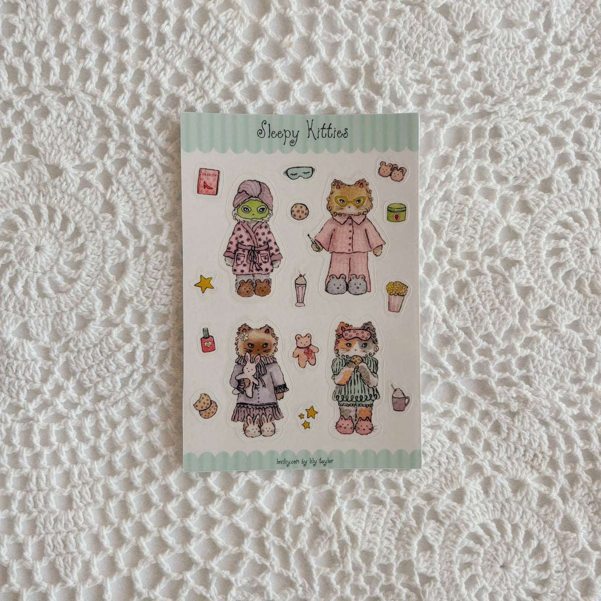 COMING SOON: Loviliy - Sleepy Kitties Sticker Sheet