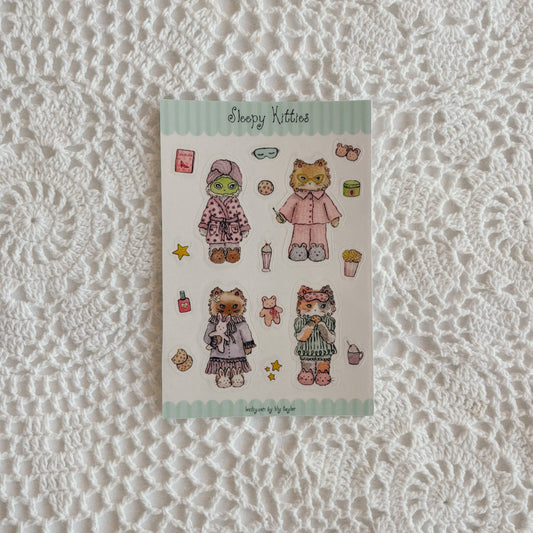 COMING SOON: Loviliy - Sleepy Kitties Sticker Sheet