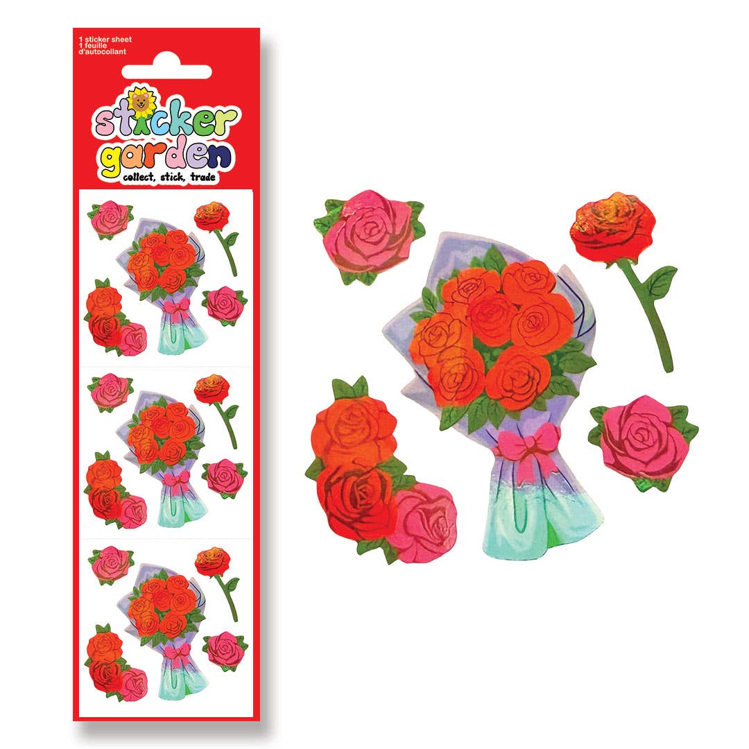 COMING SOON: Sticker Garden - Pearl Roses Valentine Sticker Sheet
