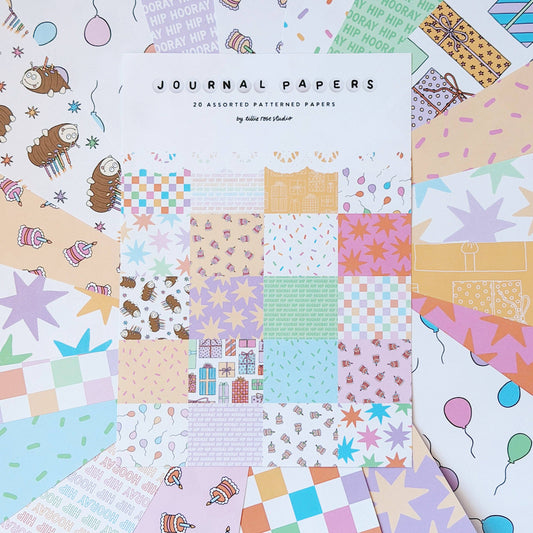 Tillie Rose Studio - Journal Papers Pack: Birthday Edition: A5