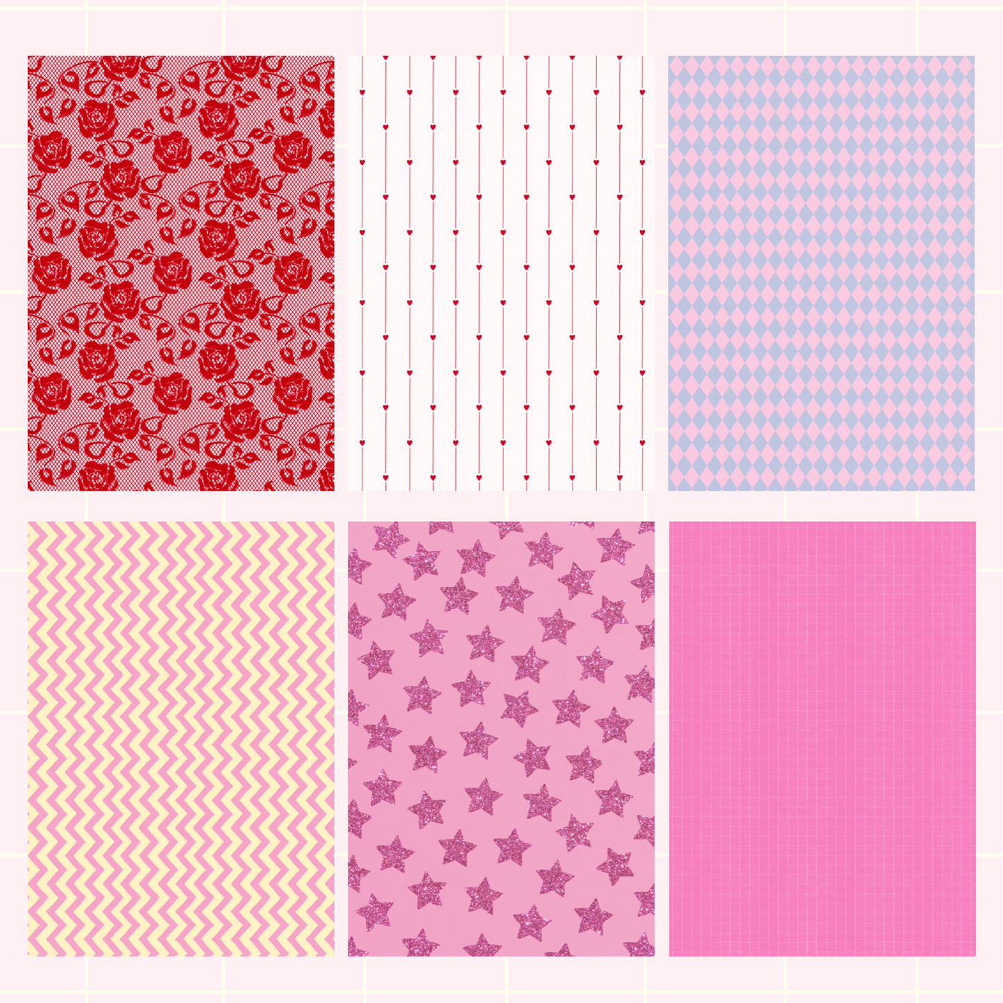 Lover Girl Mixed Print Sticky Back Journal Paper
